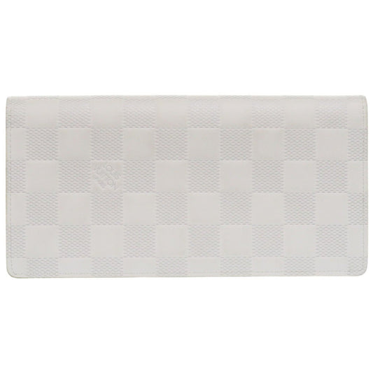 LOUIS VUITTON Long Wallet Purse N60335 Damier Anfini white Damier Portefeuille Braza mens Used Authentic