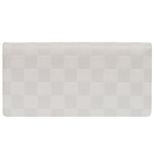 LOUIS VUITTON Long Wallet Purse N60335 Damier Anfini white Damier Portefeuille Braza mens Used Authentic