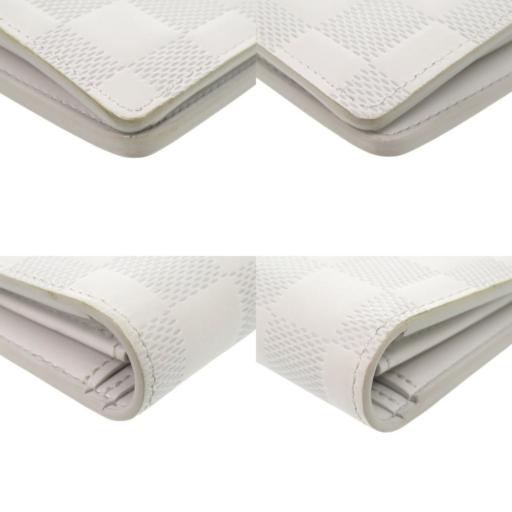 LOUIS VUITTON Long Wallet Purse N60335 Damier Anfini white Damier Portefeuille Braza mens Used Authentic