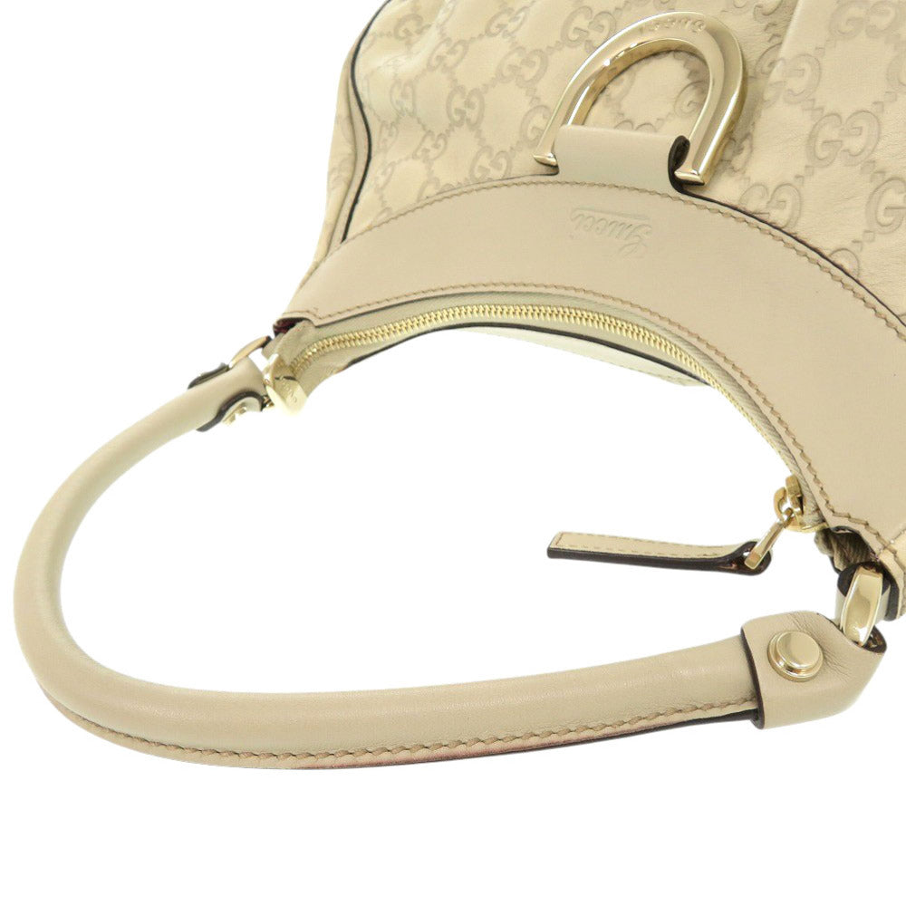 GUCCI Shoulder Bag 190525 leather Ivory One Shoulder Bag Gucci Shima Abbey Women Used Authentic