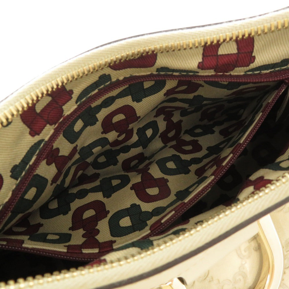 GUCCI Shoulder Bag 190525 leather Ivory One Shoulder Bag Gucci Shima Abbey Women Used Authentic