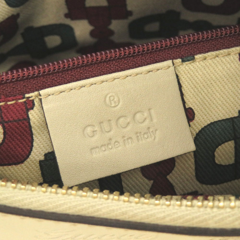 GUCCI Shoulder Bag 190525 leather Ivory One Shoulder Bag Gucci Shima Abbey Women Used Authentic