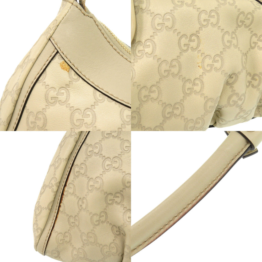 GUCCI Shoulder Bag 190525 leather Ivory One Shoulder Bag Gucci Shima Abbey Women Used Authentic