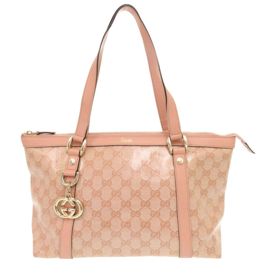 GUCCI Handbag 141470 Coated canvas pink GG crystal Women Used Authentic