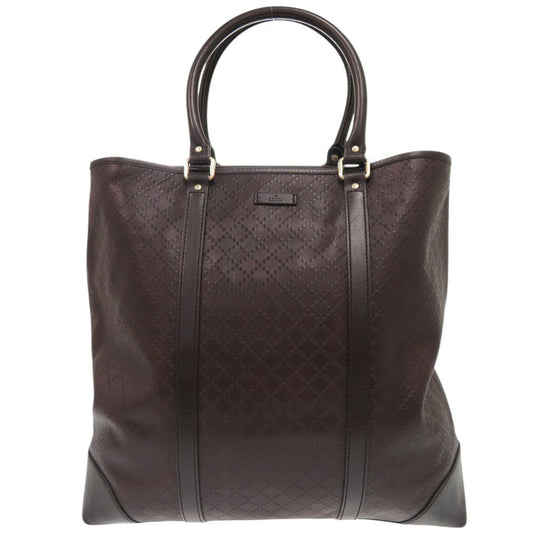 GUCCI Tote Bag 223668 leather Dark brown Diamante mens Used Authentic