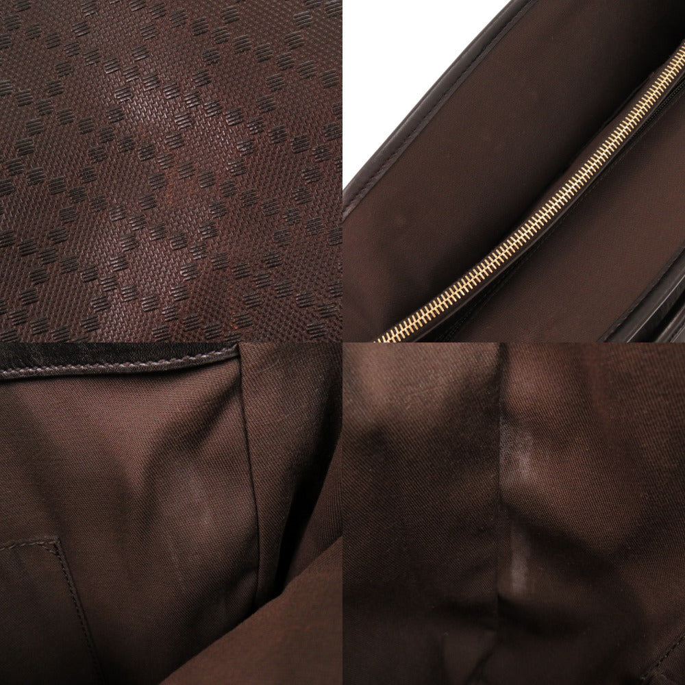 GUCCI Tote Bag 223668 leather Dark brown Diamante mens Used Authentic