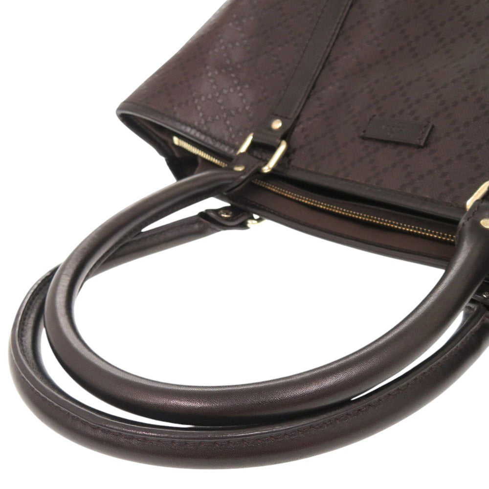 GUCCI Tote Bag 223668 leather Dark brown Diamante mens Used Authentic