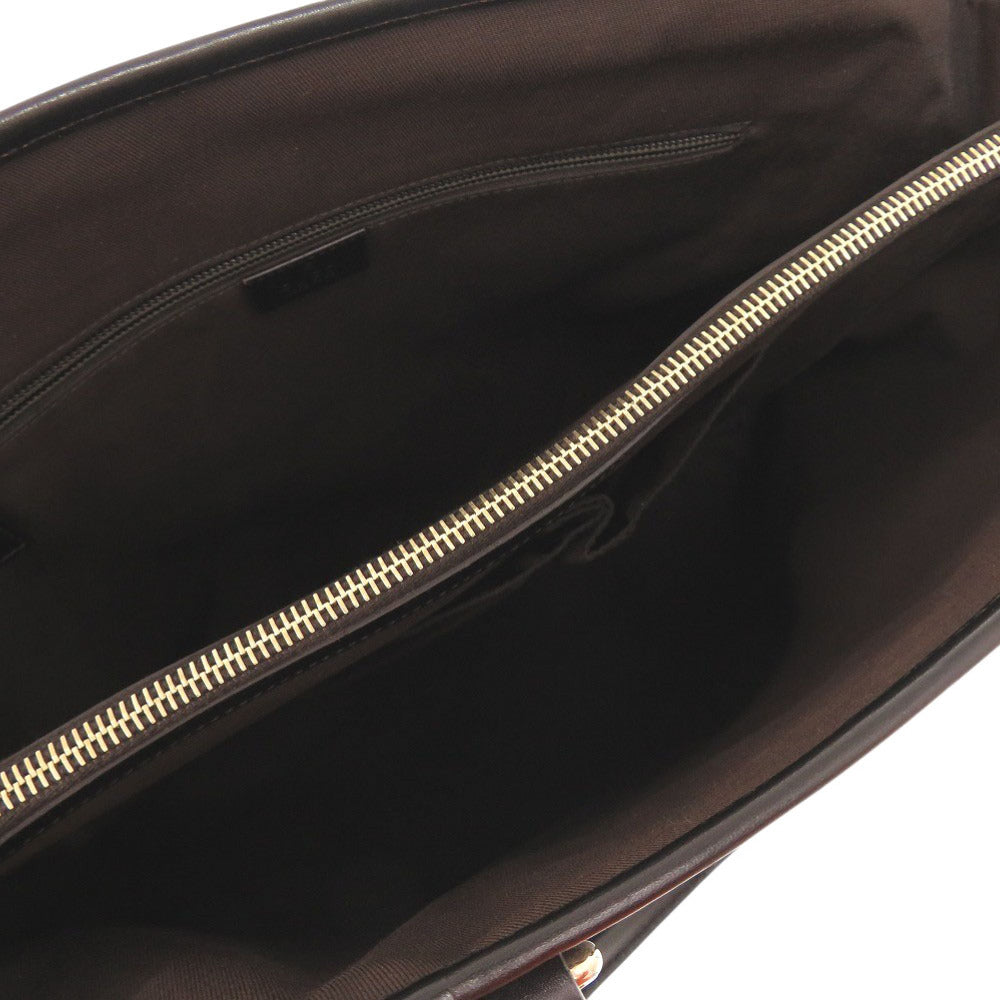 GUCCI Tote Bag 223668 leather Dark brown Diamante mens Used Authentic