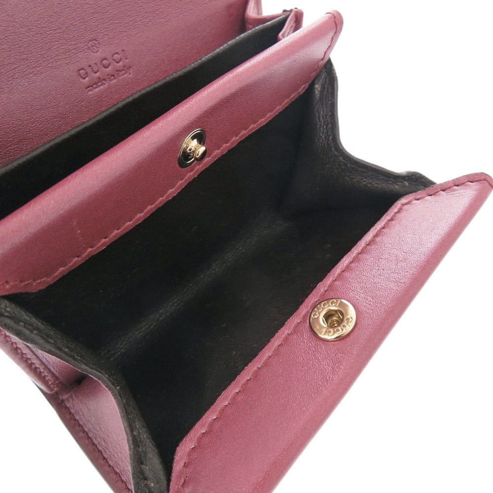 GUCCI Coin case 295385 456085 Patent leather pink Micro Guccisima