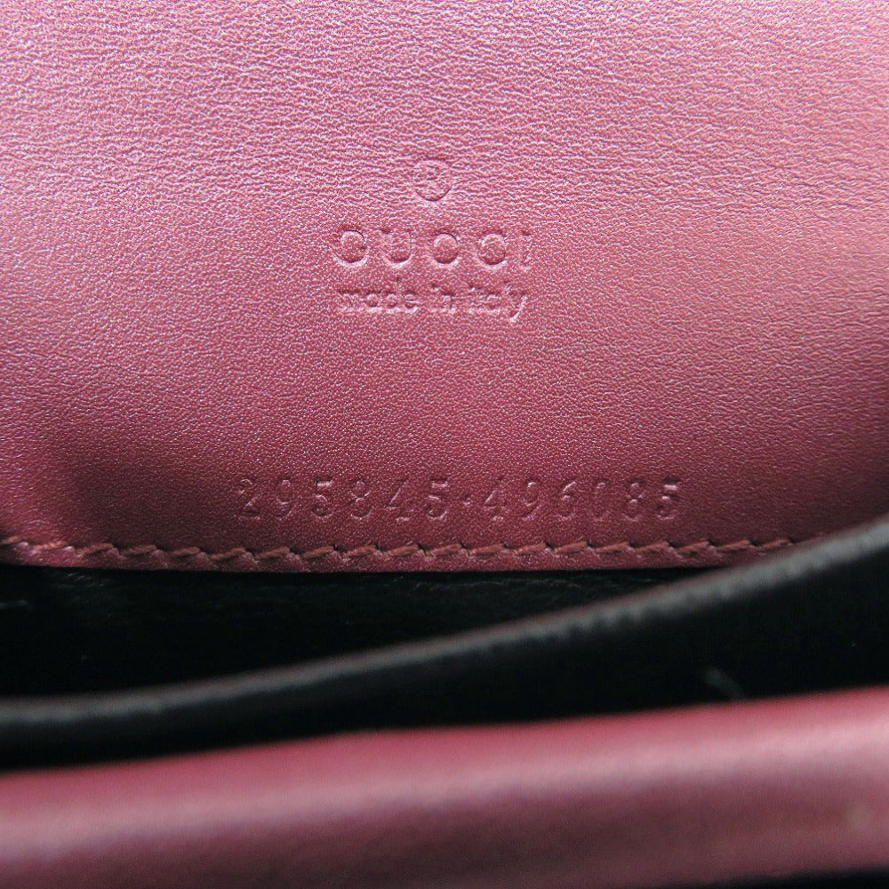 GUCCI Coin case 295385 456085 Patent leather pink Micro Guccisima