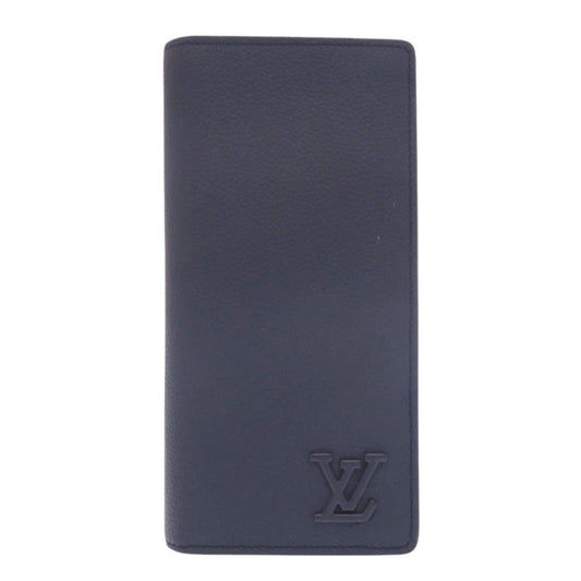 LOUIS VUITTON Long Wallet Purse M81810 Taurillon Clemence Leather Navy Portefeuille Plaza mens Used Authentic