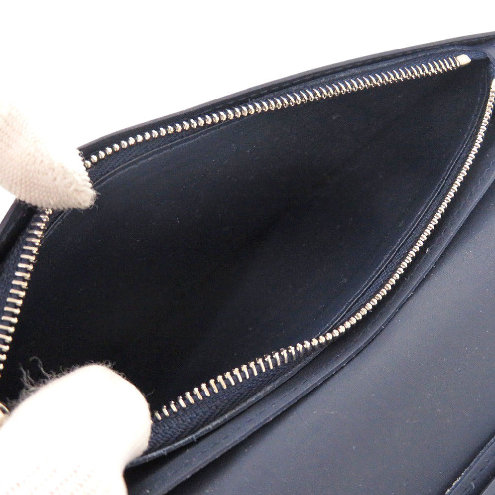 LOUIS VUITTON Long Wallet Purse M81810 Taurillon Clemence Leather Navy Portefeuille Plaza mens Used Authentic