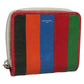 BALENCIAGA Bifold Wallet Leather Multicolor Red Silver