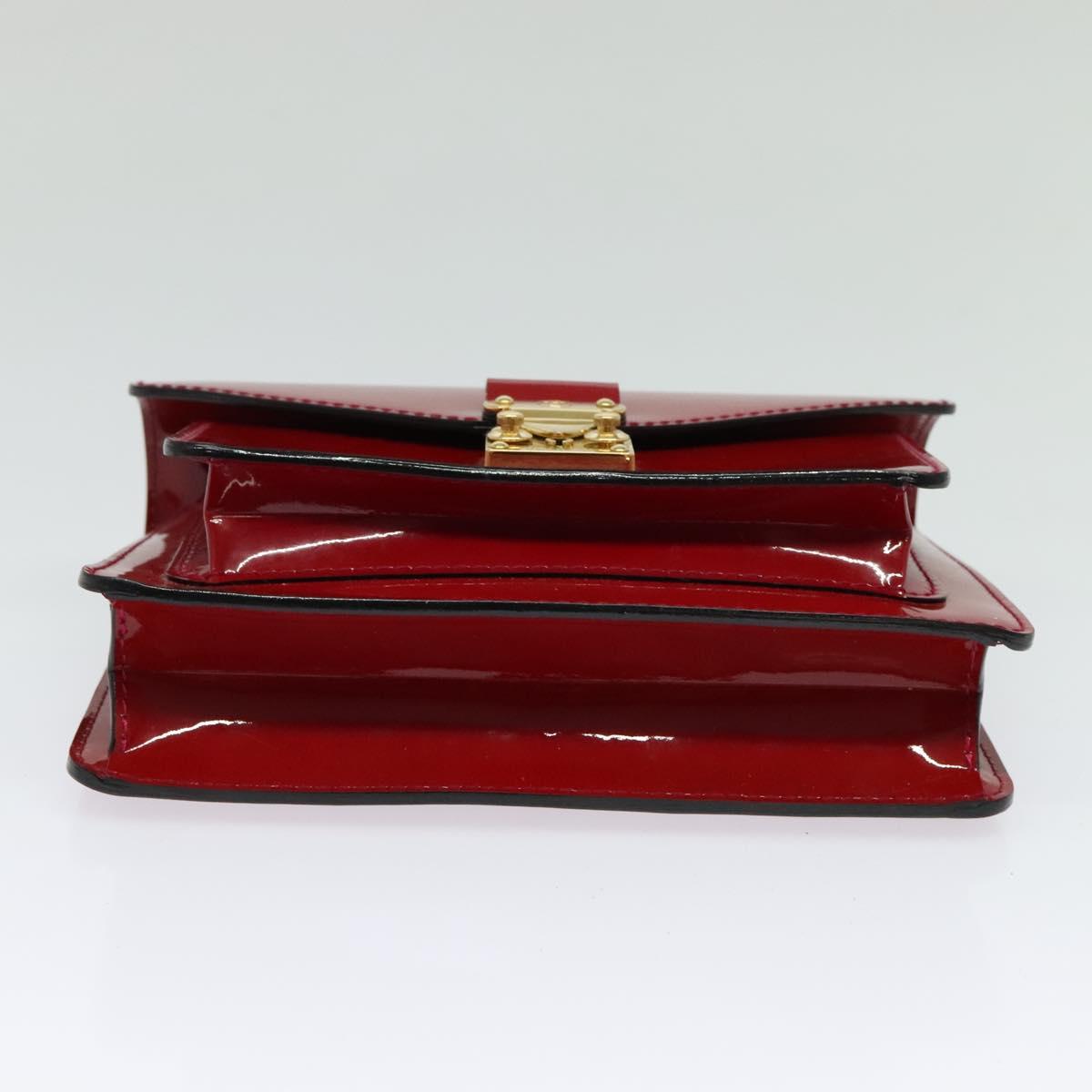 LOUIS VUITTON Vernis Monceau BB Two Way Hand Bag Rose Andian