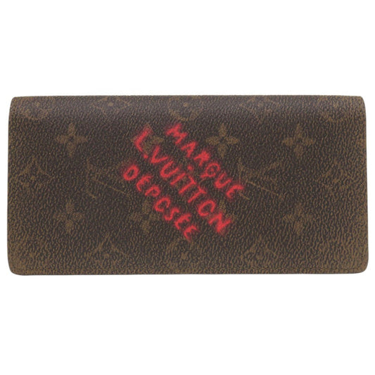 LOUIS VUITTON Long Wallet Purse M11706 Coated canvas Brown Long Wallet Bi-fold Wallet Monogram Dust Portefeuille Brother mens Used Authentic