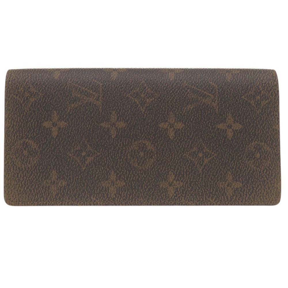 LOUIS VUITTON Long Wallet Purse M11706 Coated canvas Brown Long Wallet Bi-fold Wallet Monogram Dust Portefeuille Brother mens Used Authentic