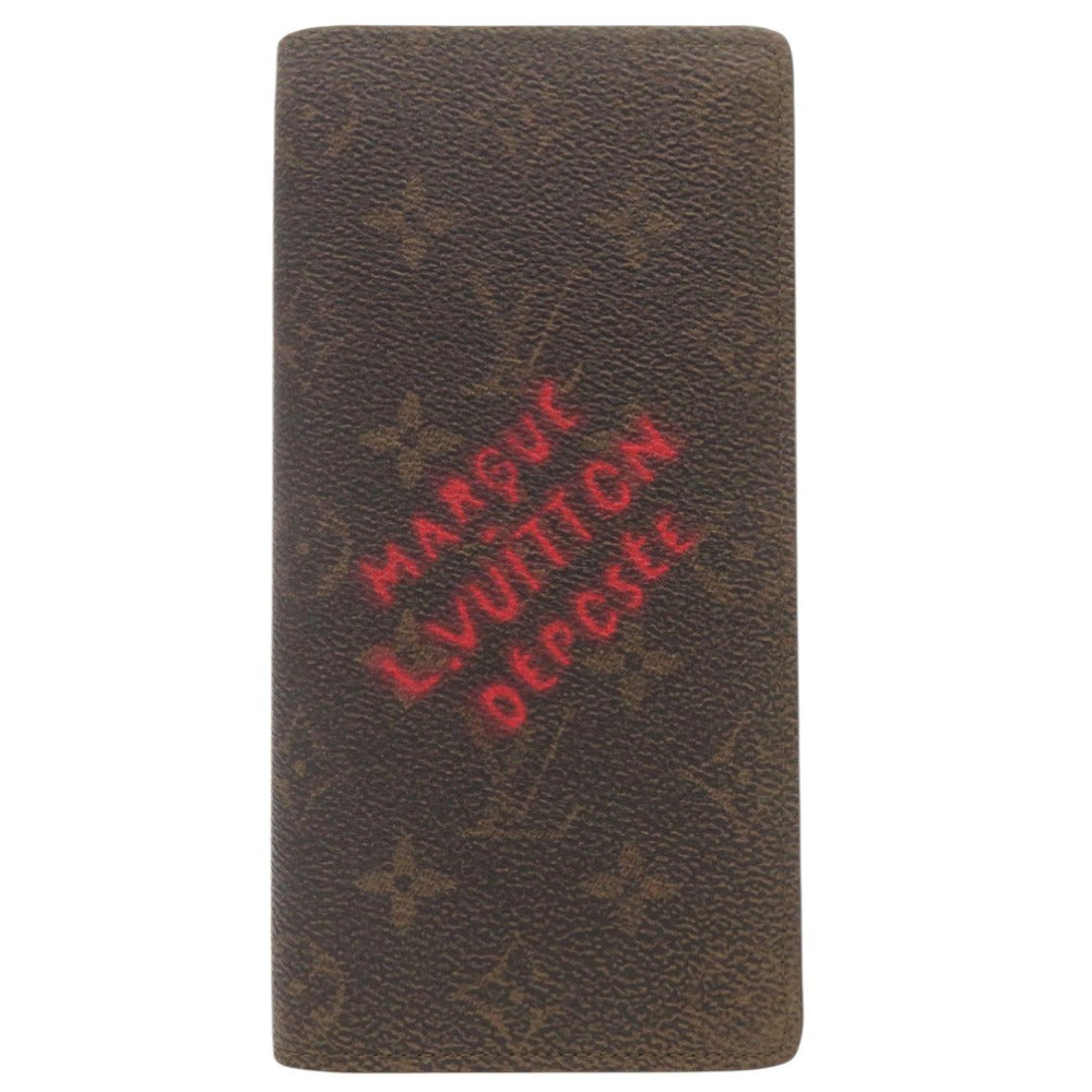 LOUIS VUITTON Long Wallet Purse M11706 Coated canvas Brown Long Wallet Bi-fold Wallet Monogram Dust Portefeuille Brother mens Used Authentic
