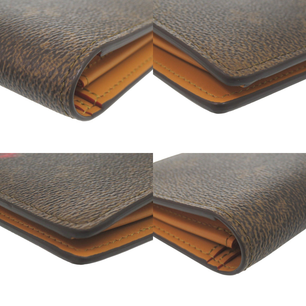 LOUIS VUITTON Long Wallet Purse M11706 Coated canvas Brown Long Wallet Bi-fold Wallet Monogram Dust Portefeuille Brother mens Used Authentic