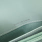 CHANEL Long Wallet Purse Caviar skin Mint green COCO Mark Women Used Authentic