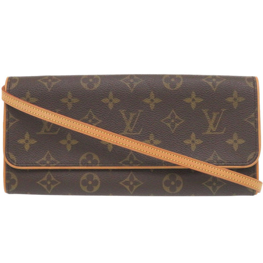 LOUIS VUITTON Shoulder Bag M51852 Monogram canvas Brown Monogram Pochette Twin GM Women Used Authentic