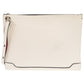 Christian Louboutin Shoulder Bag leather white 2WAY clutch bag Sky Pouch Spike Studs Women Used Authentic