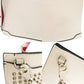 Christian Louboutin Shoulder Bag leather white 2WAY clutch bag Sky Pouch Spike Studs Women Used Authentic