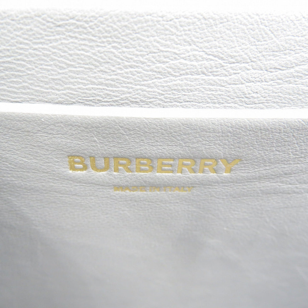 BURBERRY Shoulder Bag leather gray Women Used Authentic