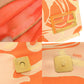 FENDI Shoulder Bag canvas Orange FFMetal