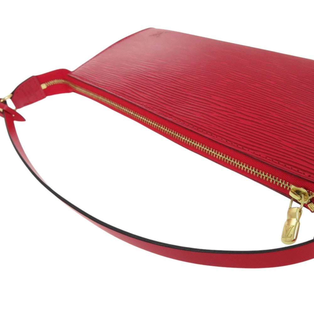 LOUIS VUITTON Pouch M52947 Epi Leather Castilian red Epi Pochette Accessory Pouch Women Used Authentic
