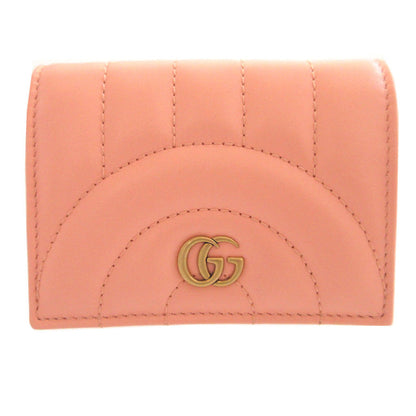 GUCCI Bifold Wallet 466492 leather pink GG Marmont