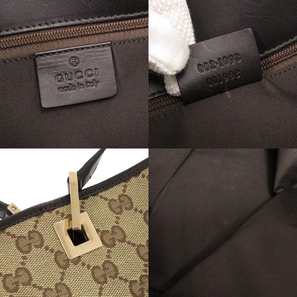 GUCCI Tote Bag 002 1098 001998 GG canvas beige Women Used Authentic