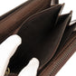 GUCCI Long Wallet Purse 658634 Canvas, Leather Brown Zip Around Jumbo GG Bamboo Women Used Authentic