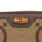 GUCCI Long Wallet Purse 658634 Canvas, Leather Brown Zip Around Jumbo GG Bamboo Women Used Authentic