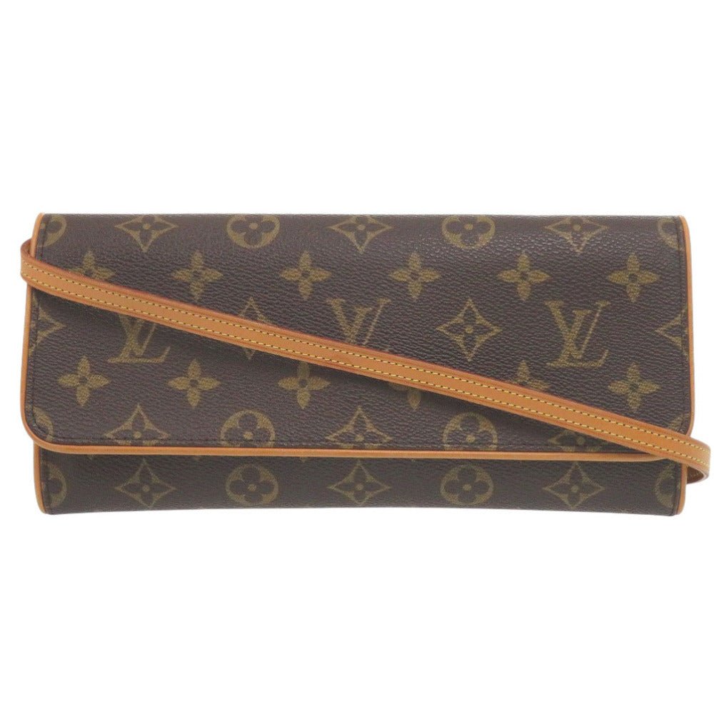 LOUIS VUITTON Shoulder Bag M51852 Monogram canvas Brown Monogram Pochette Twin GM