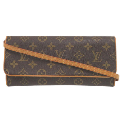 LOUIS VUITTON Shoulder Bag M51852 Monogram canvas Brown Monogram Pochette Twin GM