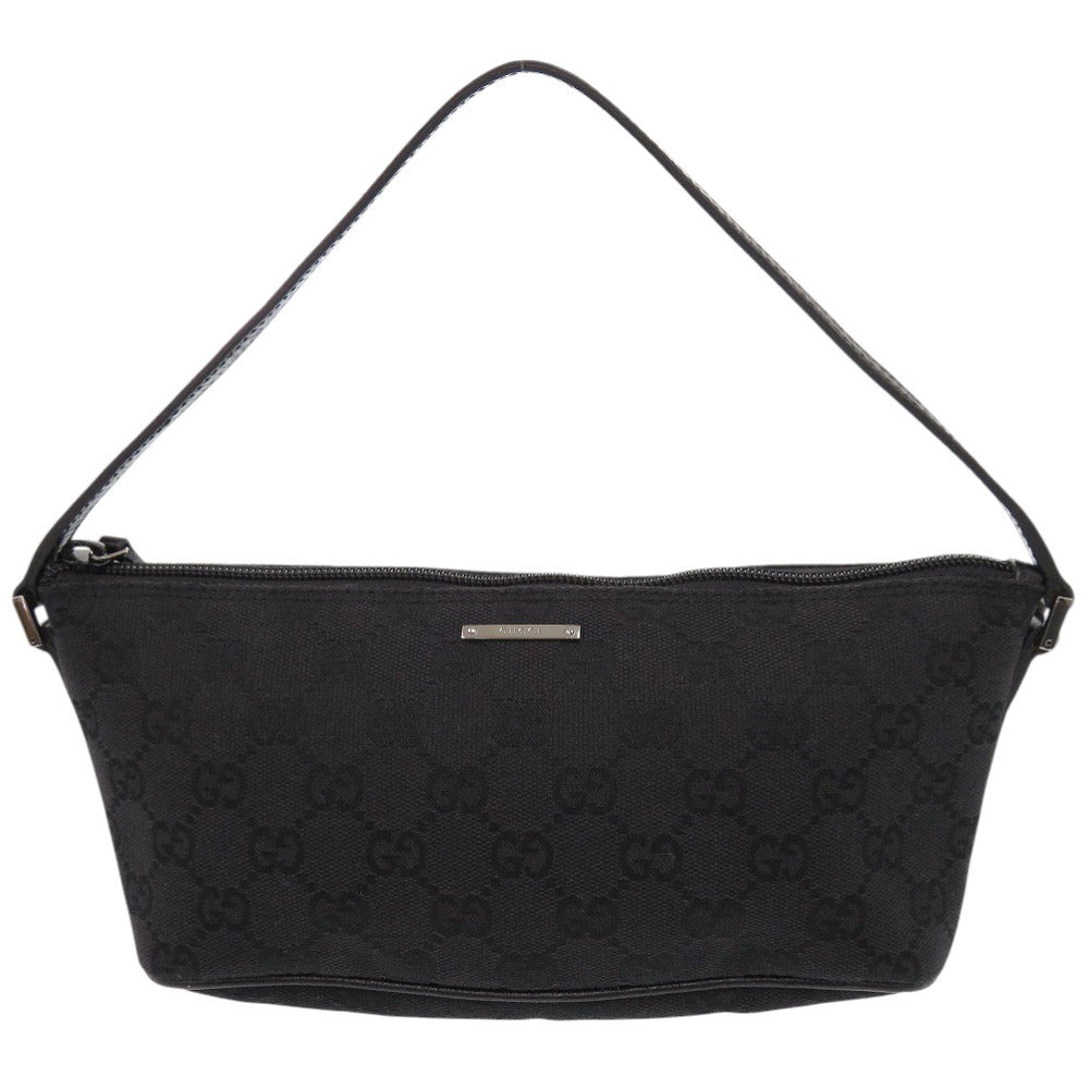 GUCCI Handbag 07198 GG canvas black Accessory pouch Women Used Authentic