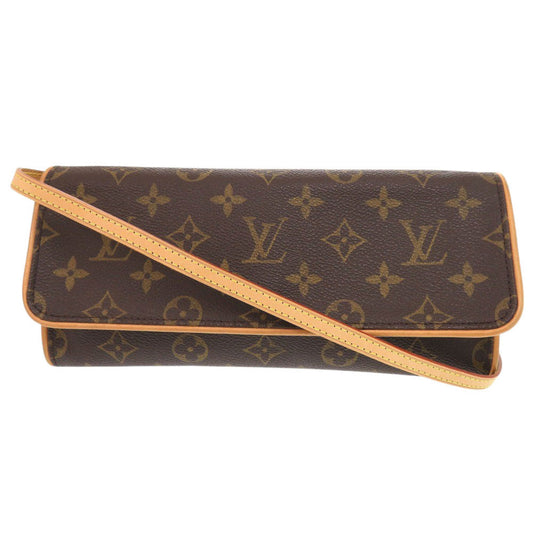 LOUIS VUITTON Shoulder Bag M51852 Monogram canvas Brown Monogram Pochette Twin GM Women Used Authentic