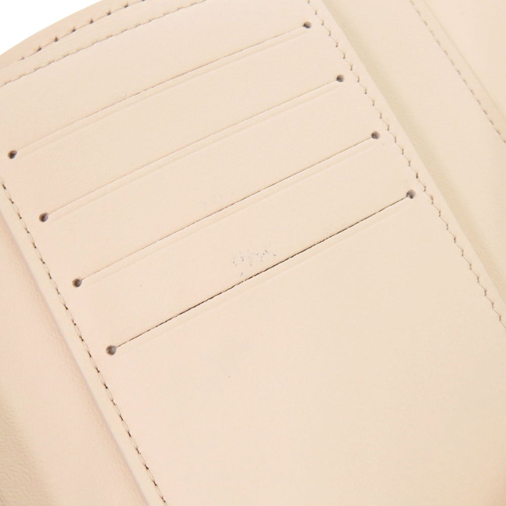 LOUIS VUITTON Tri-fold wallet M11363 Taurillon Clemence Leather Beige pink Portefeuille Capcine Compact Women Used Authentic