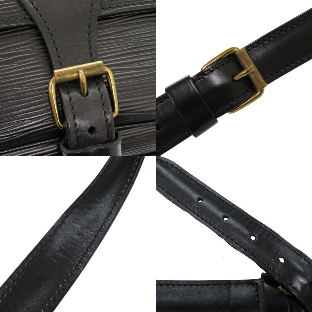 LOUIS VUITTON Shoulder Bag M52242 Epi Leather Noir Epi Cartouchiere Women Used Authentic