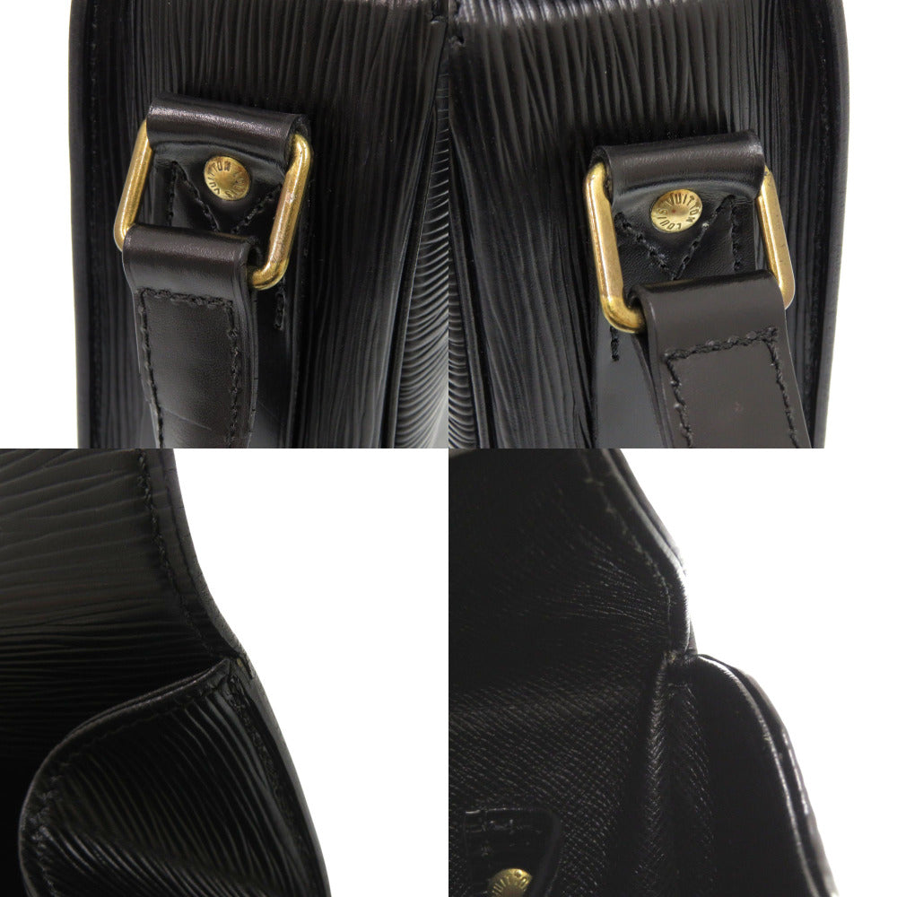 LOUIS VUITTON Shoulder Bag M52242 Epi Leather Noir Epi Cartouchiere Women Used Authentic