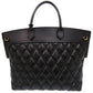 BURBERRY Handbag leather black 2WAY Women Used Authentic