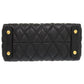 BURBERRY Handbag leather black 2WAY Women Used Authentic