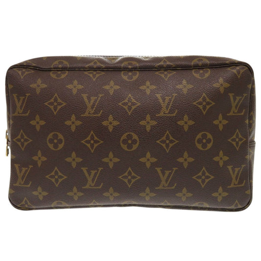 LOUIS VUITTON business bag M47522 Monogram canvas Brown Monogram Truth Cracking Ty 28 mens Used Authentic