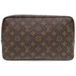 LOUIS VUITTON business bag M47522 Monogram canvas Brown Monogram Truth Cracking Ty 28 mens Used Authentic