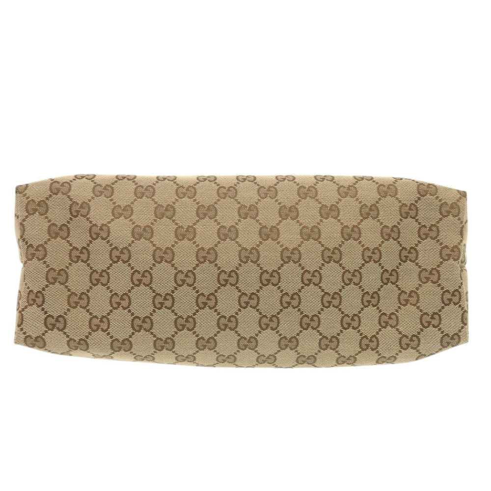 GUCCI Shoulder Bag 189751 GG canvas beige Sherry line Women Used Authentic