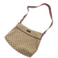 GUCCI Shoulder Bag 189751 GG canvas beige Sherry line Women Used Authentic