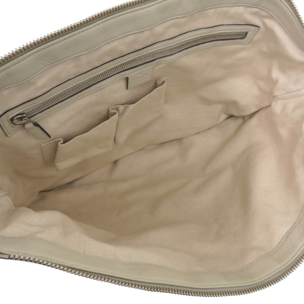 GUCCI Shoulder Bag 243308 002123 leather Ivory one belt messenger bag Women Used Authentic