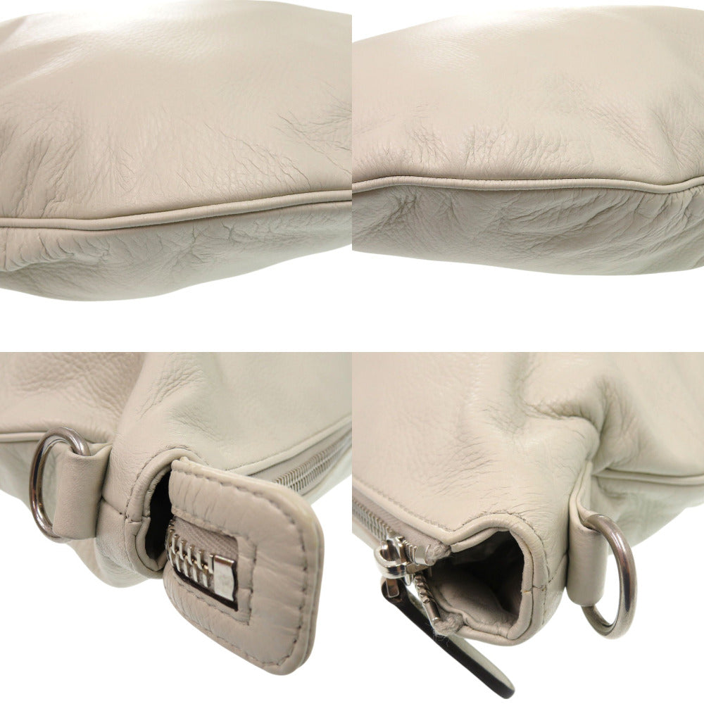 GUCCI Shoulder Bag 243308 002123 leather Ivory one belt messenger bag Women Used Authentic