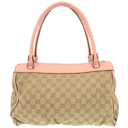 GUCCI Handbag 189831 GG canvas, leather beige Abbey Women Used Authentic