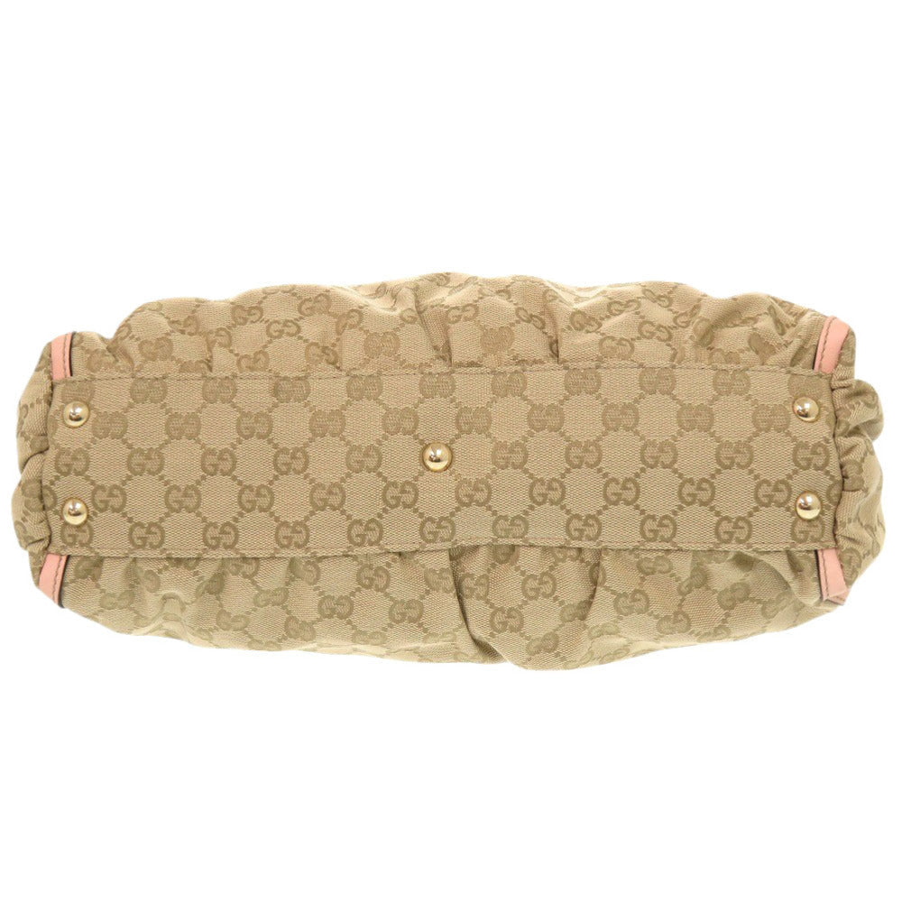 GUCCI Handbag 189831 GG canvas, leather beige Abbey Women Used Authentic